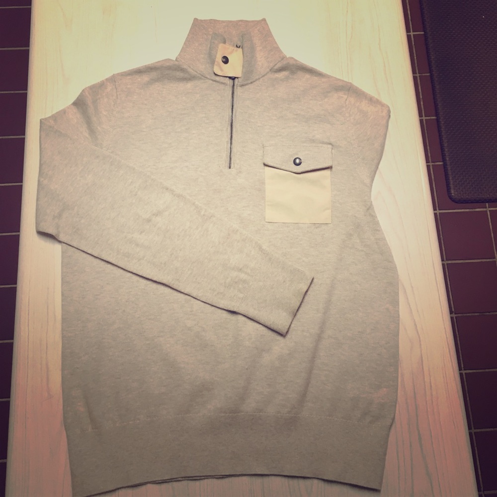 COPY - Half Zip Sweater with Canvas Pocket Detail